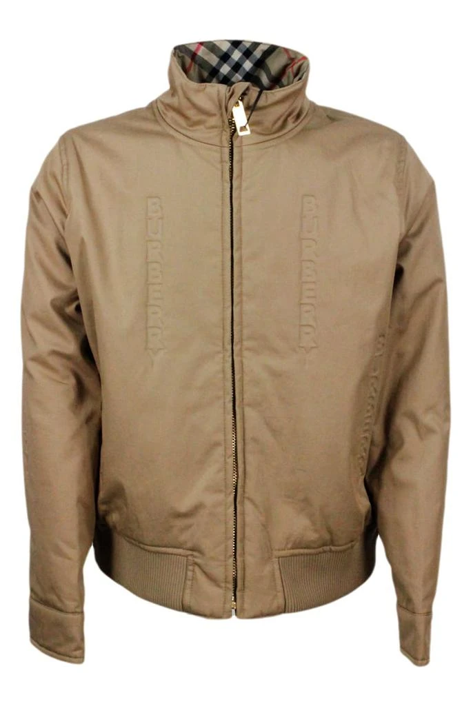 商品Burberry|Harrington Reversible Jacket In Lightly Padded Cotton With Embossed Logo. Second Side Check,价格¥4329,第1张图片