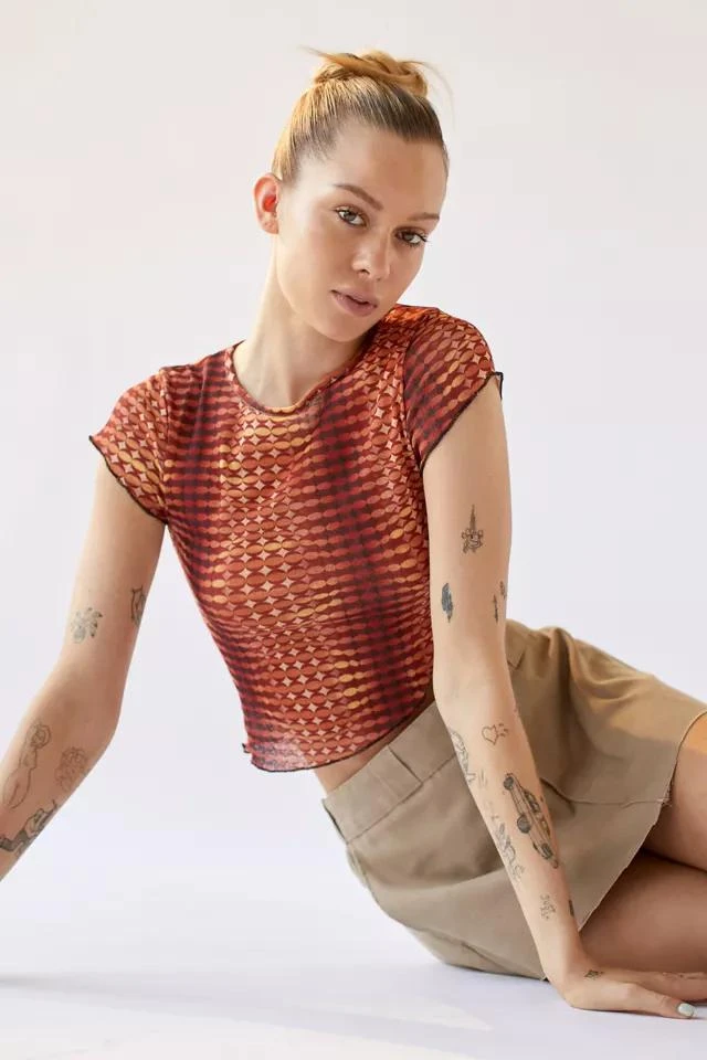 商品Urban Outfitters|UO Mesh Asymmetrical Tee,价格¥156,第1张图片