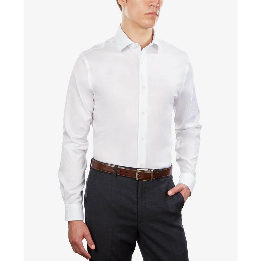Men's Supima Cotton Slim Fit Non-Iron Performance Stretch Dress Shirt商品第1张图片规格展示