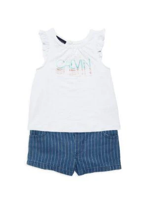 商品Calvin Klein|Baby Girl's Top & Shorts Set,价格¥114,第1张图片