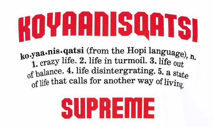 商品Supreme|Supreme Koyaanisqatsi Tee,价格¥852,第3张图片详细描述