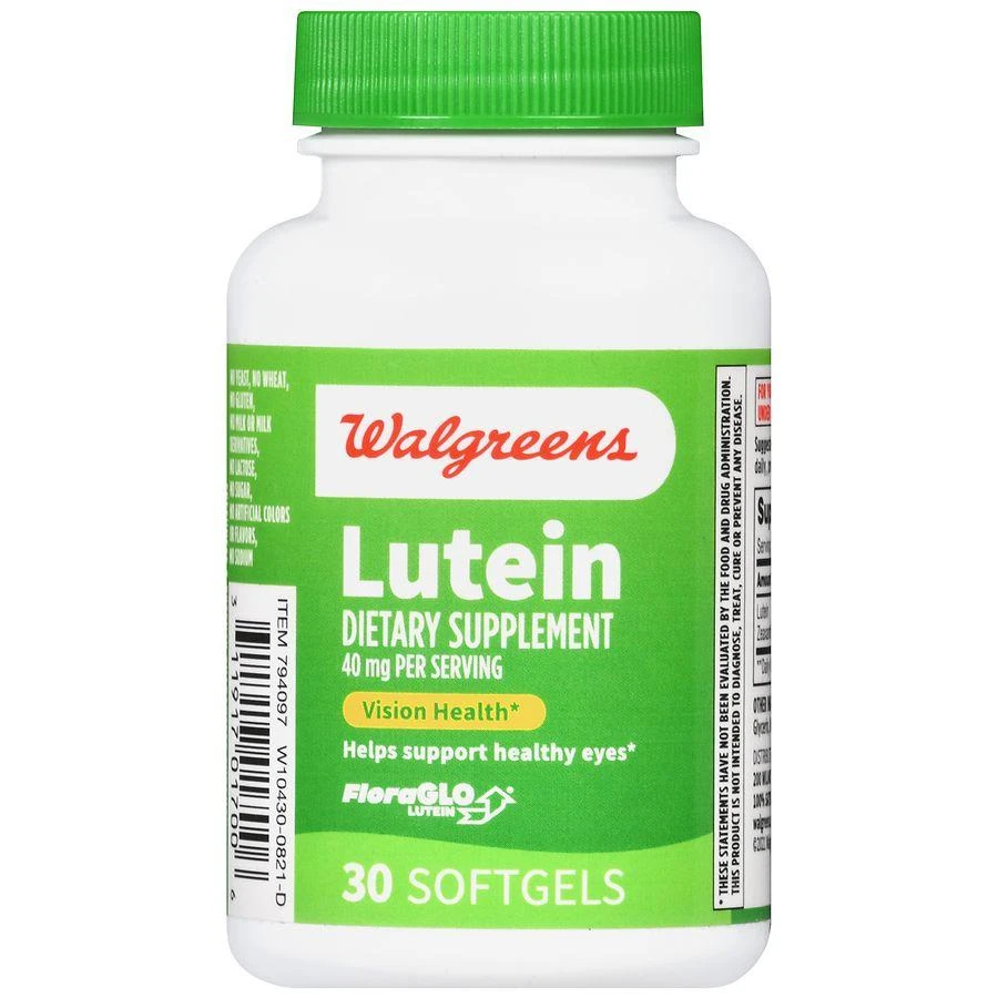 商品Walgreens|Lutein 40 mg Softgels (30 days),价格¥182,第2张图片详细描述