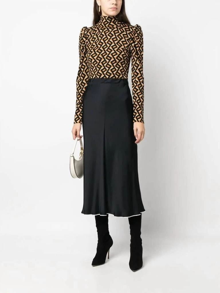 商品Diane von Furstenberg|New Tanner Mock Neck Wool Sweater In Zig Zag Camel,价格¥1850,第2张图片详细描述