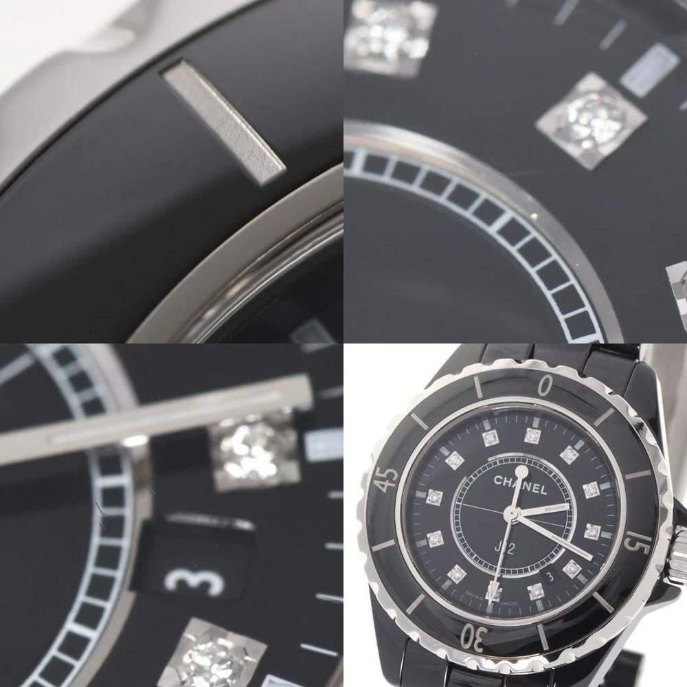 Chanel Black Diamond Stainless Steel And Ceramic J12 H1625 Quartz Women's Wristwatch 33 mm 商品
