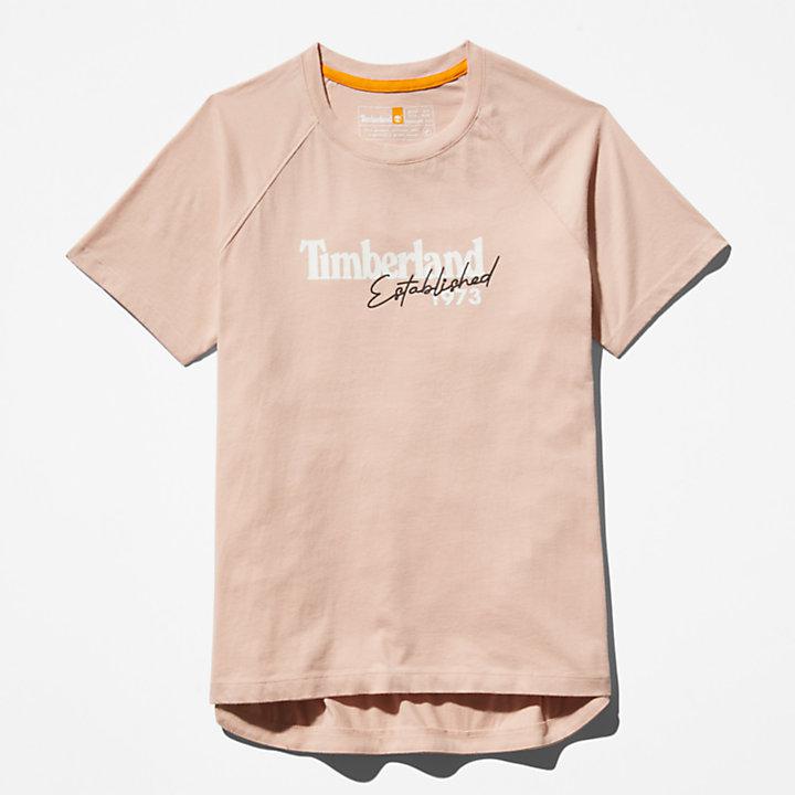 Raglan-sleeve Logo T-Shirt for Women in Light Pink商品第6张图片规格展示