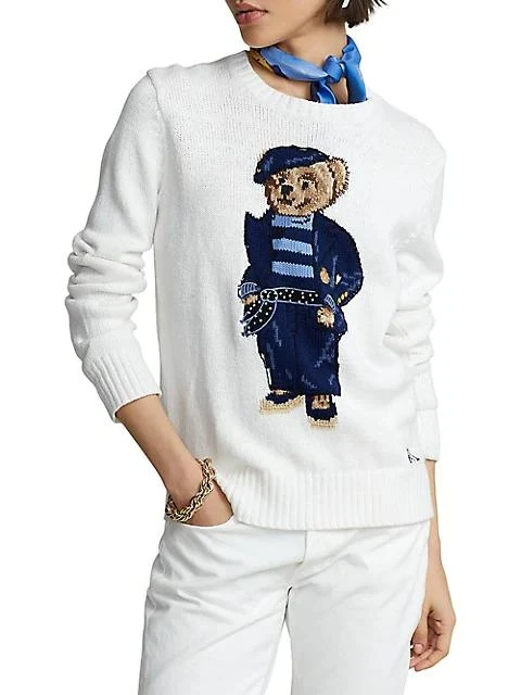 商品Ralph Lauren|Bear Cotton-Linen Sweater,价格¥2090,第4张图片详细描述