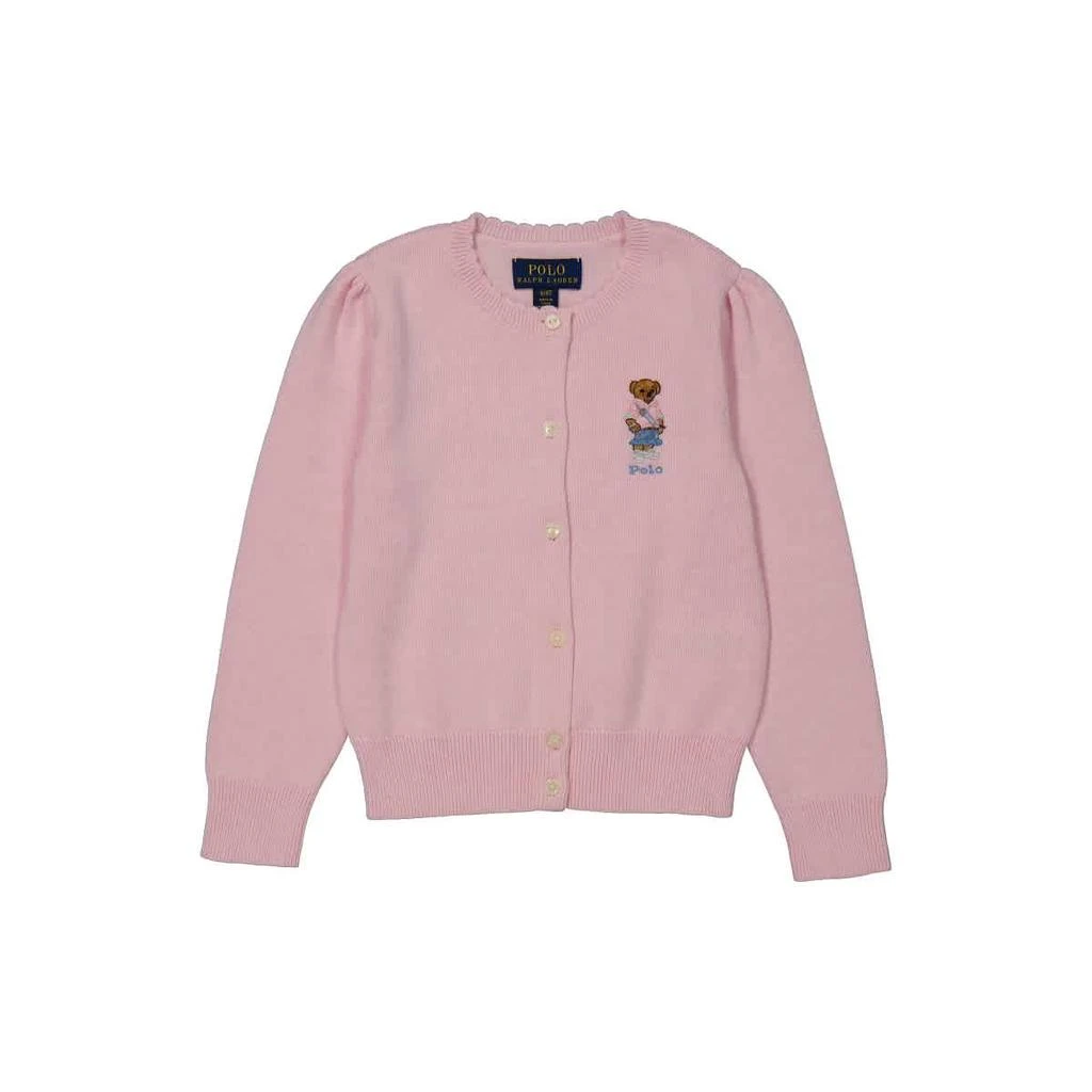 商品Ralph Lauren|Kids Pink Polo Bear Knit Cardigan,价格¥519,第1张图片