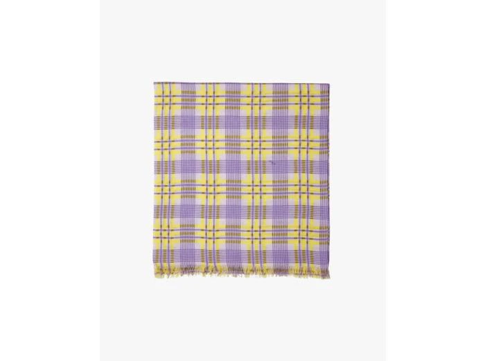 商品Eric Bompard|Étole imprimé tartan été 180cm x 85cm - Accessoire - GLYCINE,价格¥1410,第1张图片