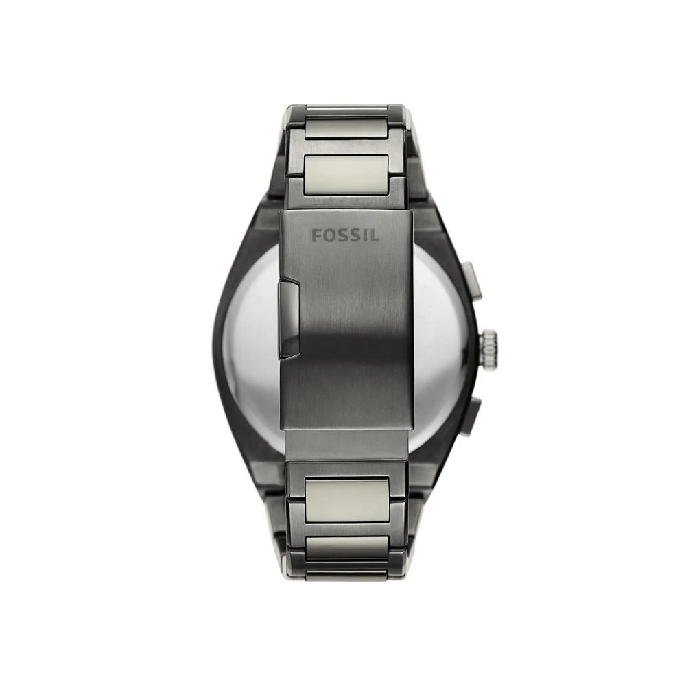 商品Fossil|Men's Everett chronograph movement, gray stainless steel bracelet watch 42mm,价格¥1458,第4张图片详细描述