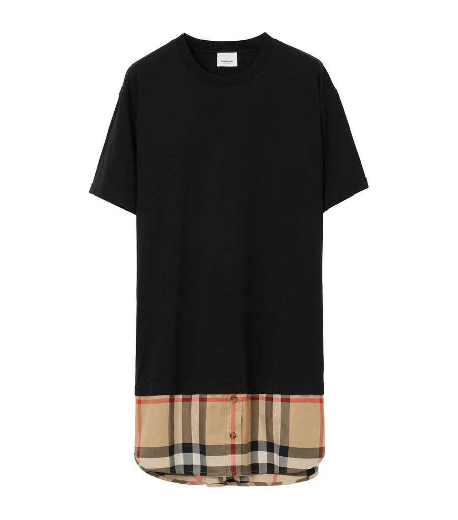 商品Burberry|House Check-Panel T-Shirt,价格¥5401,第1张图片
