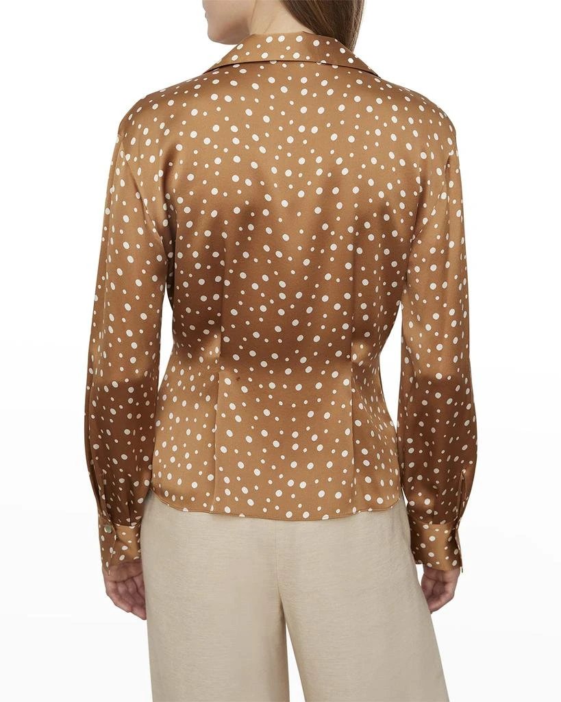 商品Vince|Tossed Dot Button-Front Silk Blouse,价格¥1330,第3张图片详细描述