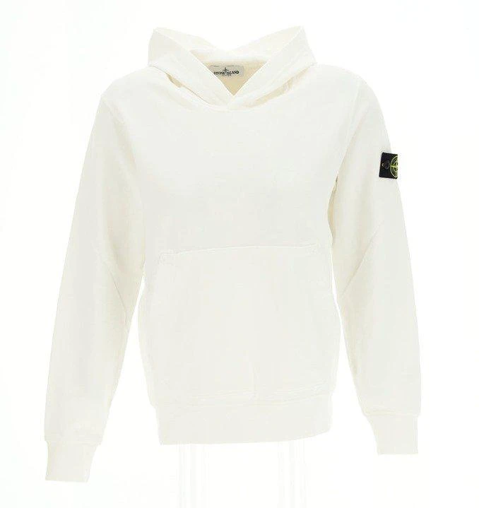 商品Stone Island Junior|Stone Island Junior Logo Patch Long-Sleeved Hoodie,价格¥670,第1张图片