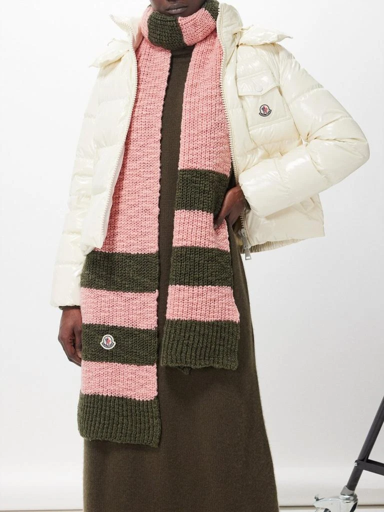 商品Moncler|Striped wool-blend scarf,价格¥1273,第2张图片详细描述