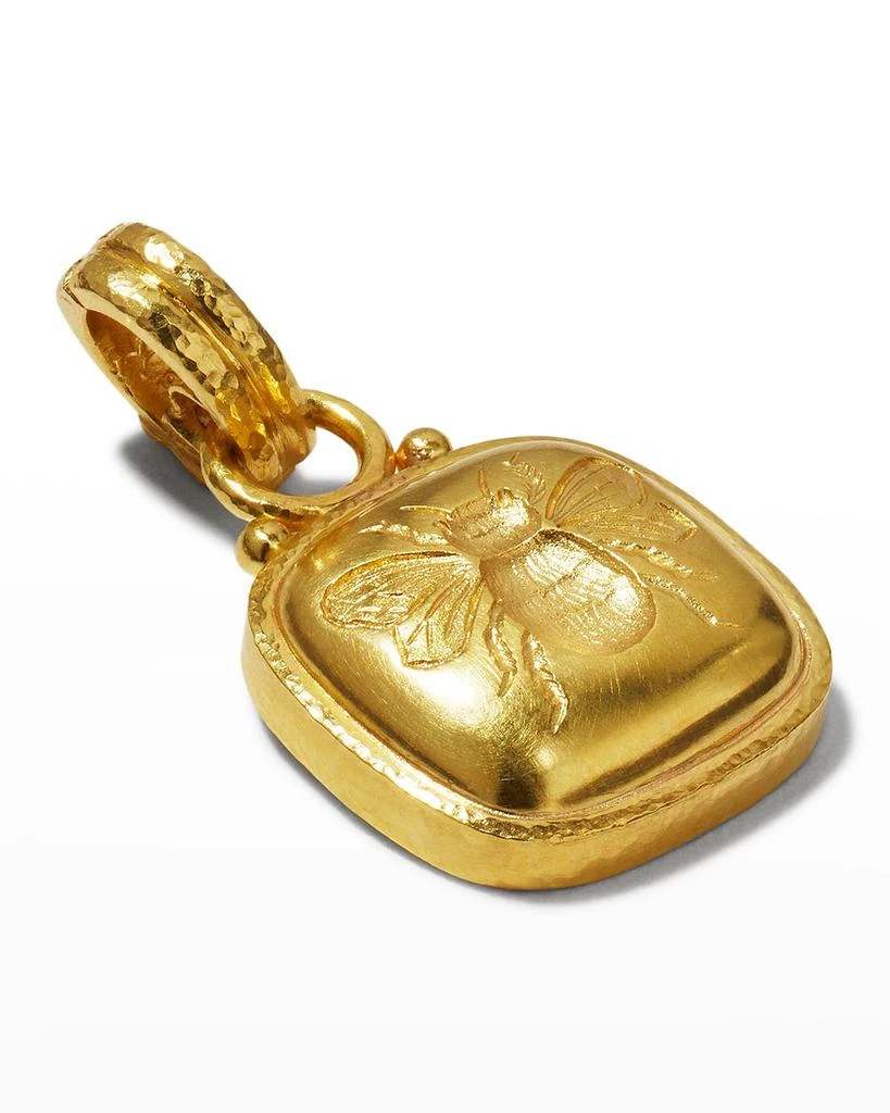 商品Elizabeth Locke|19k Cushion Gold Bee Pendant,价格¥31690,第3张图片详细描述