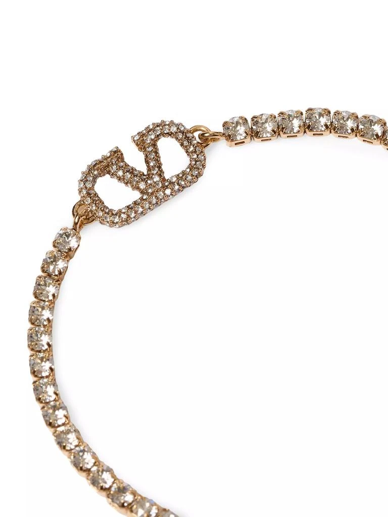 商品Valentino|V-Logo Signature Metal and Swarovski Crystal Bracelet,价格¥6400,第2张图片详细描述