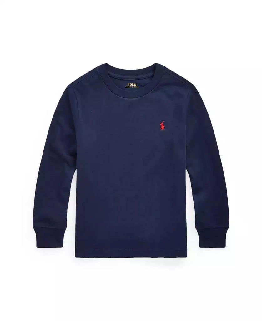 商品Ralph Lauren|Toddler and Little Boys Jersey Long-Sleeve T-shirt,价格¥270,第1张图片