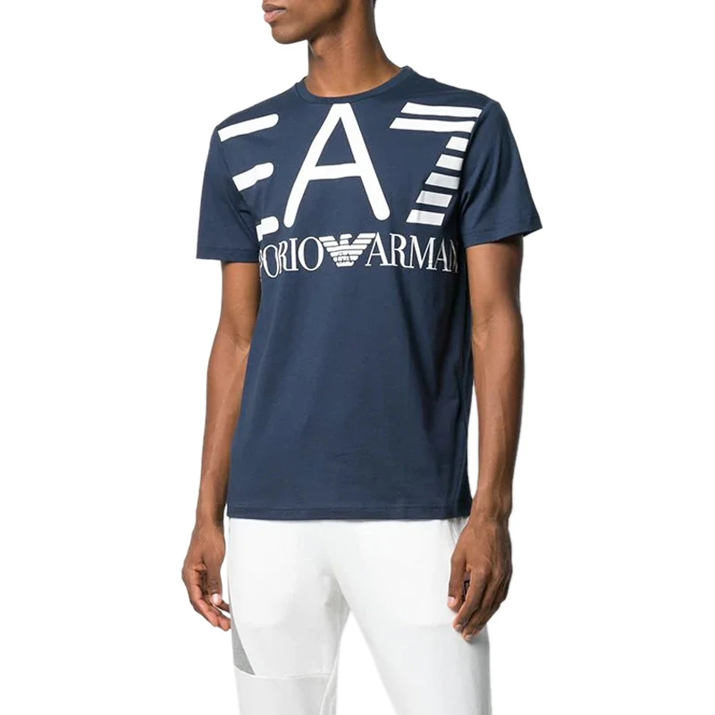 Emporio Armani 安普里奥 阿玛尼 EA7男士短袖T恤深蓝色 3GPT06-J02Z-1554 商品