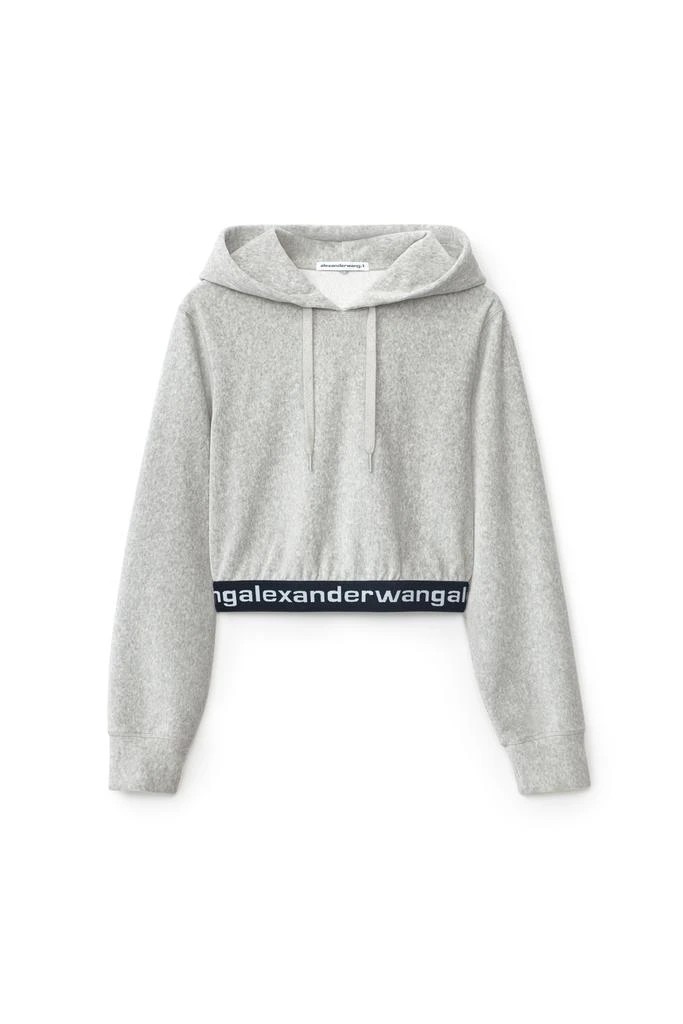 商品Alexander Wang|LONG-SLEEVE HOODIE IN STRETCH CORDUROY,价格¥2009,第1张图片