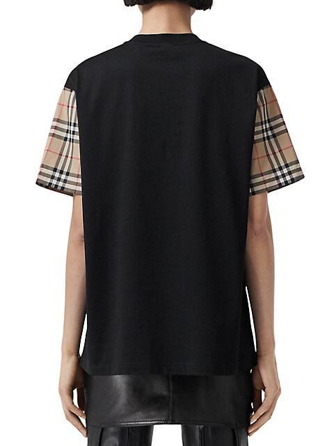 商品Burberry|Carrick Check Sleeve T-Shirt,价格¥3126,第7张图片详细描述