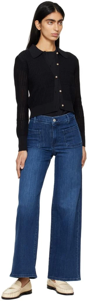 商品FRAME|Indigo 'Le Slim Palazzo Bardot Pocket' Jeans,价格¥2063,第4张图片详细描述