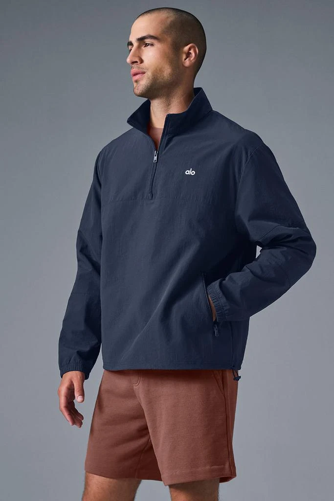 商品Alo|Light Weight Takeaway Track Pullover - Navy,价格¥1152,第3张图片详细描述