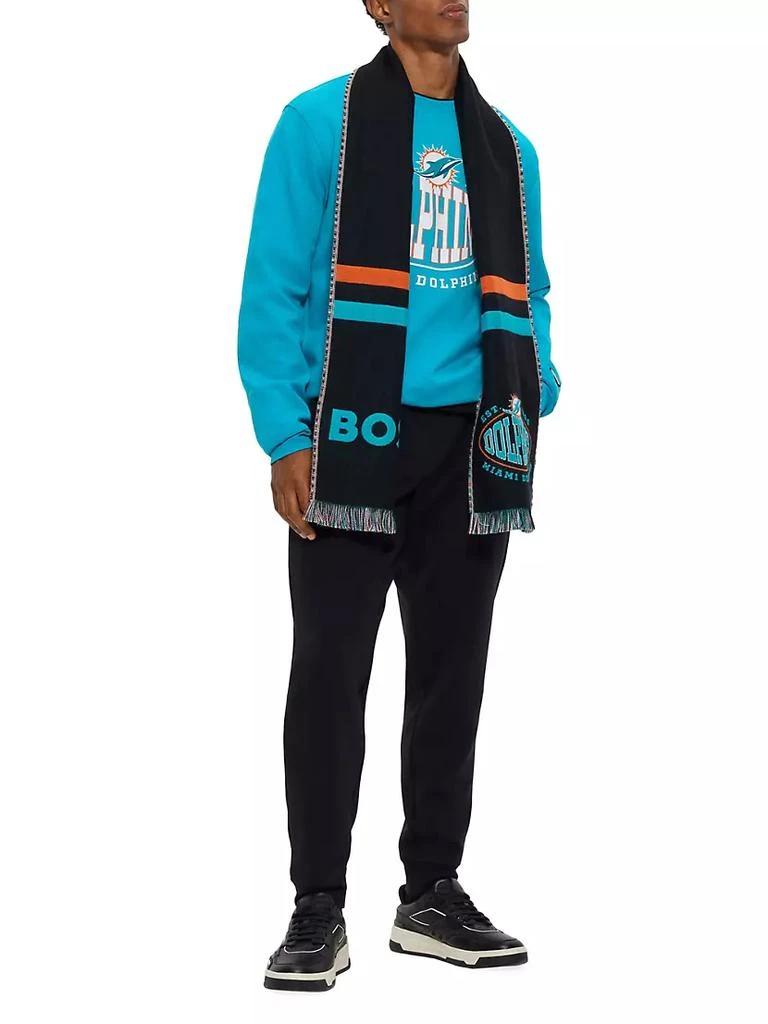 商品Hugo Boss|BOSS x NFL Logo Scarf with Miami Dolphins,价格¥1109,第3张图片详细描述