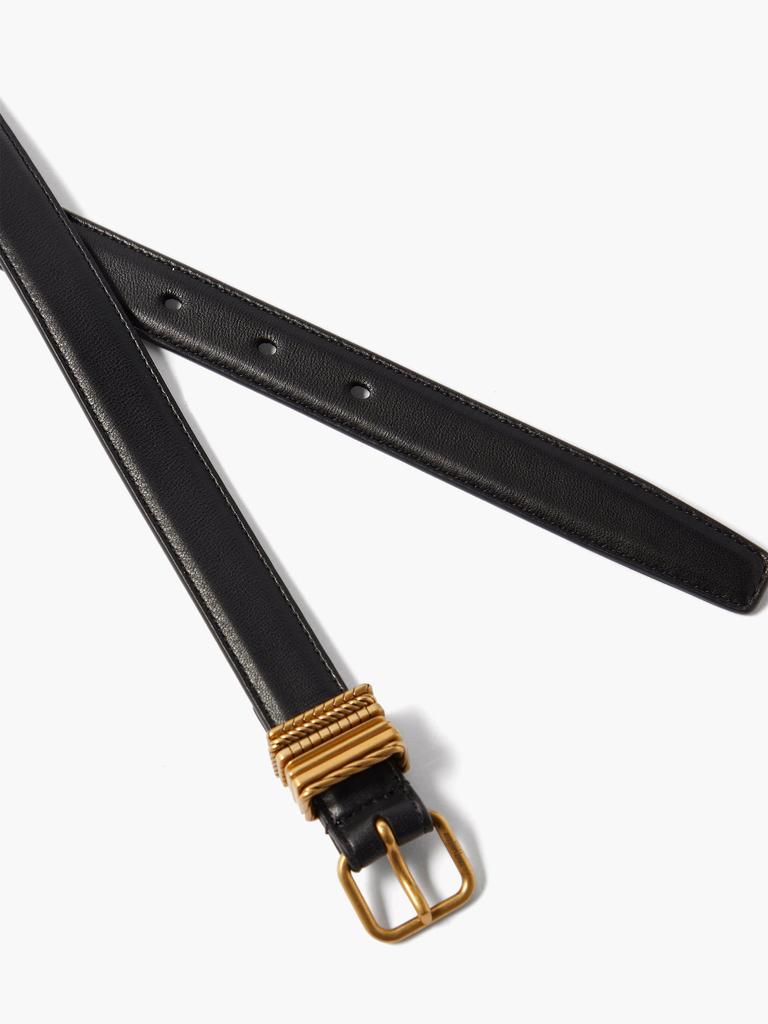 Engraved-loop leather belt商品第2张图片规格展示