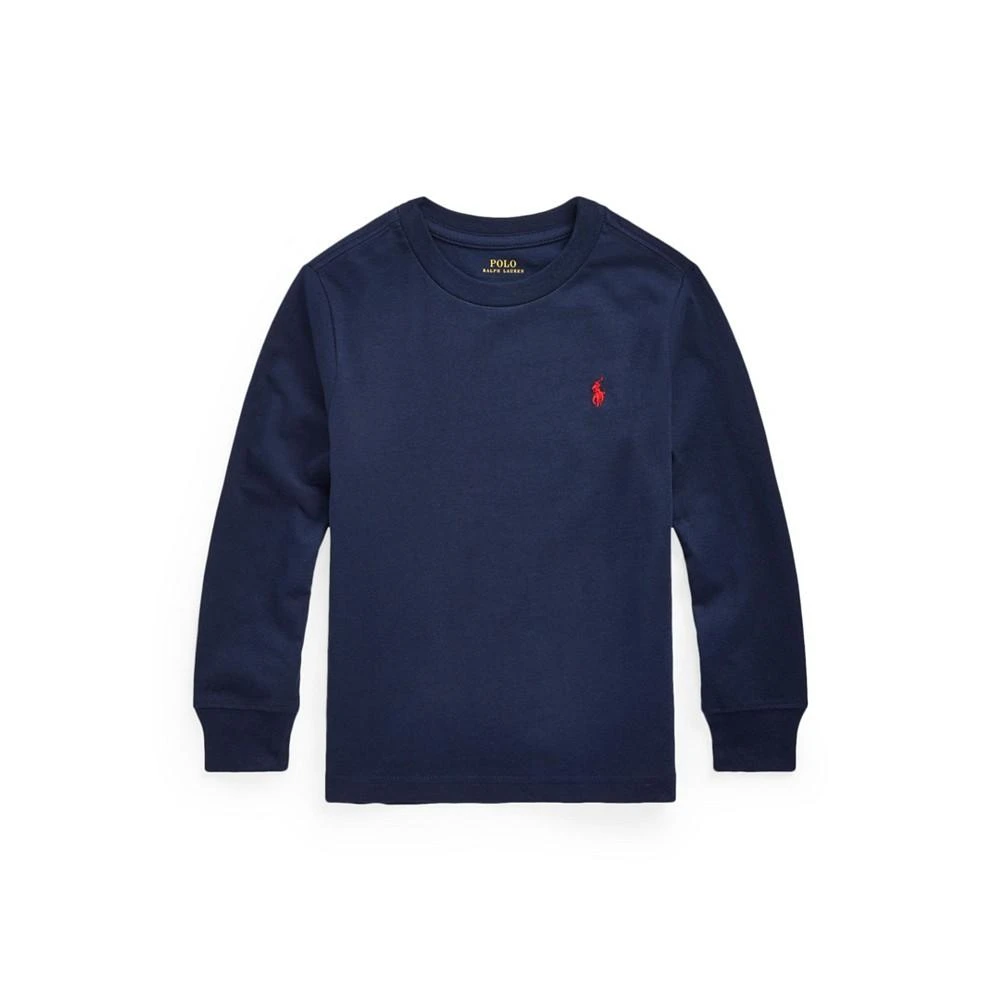 商品Ralph Lauren|Little Boys Jersey Long-Sleeve T-shirt,价格¥222,第1张图片