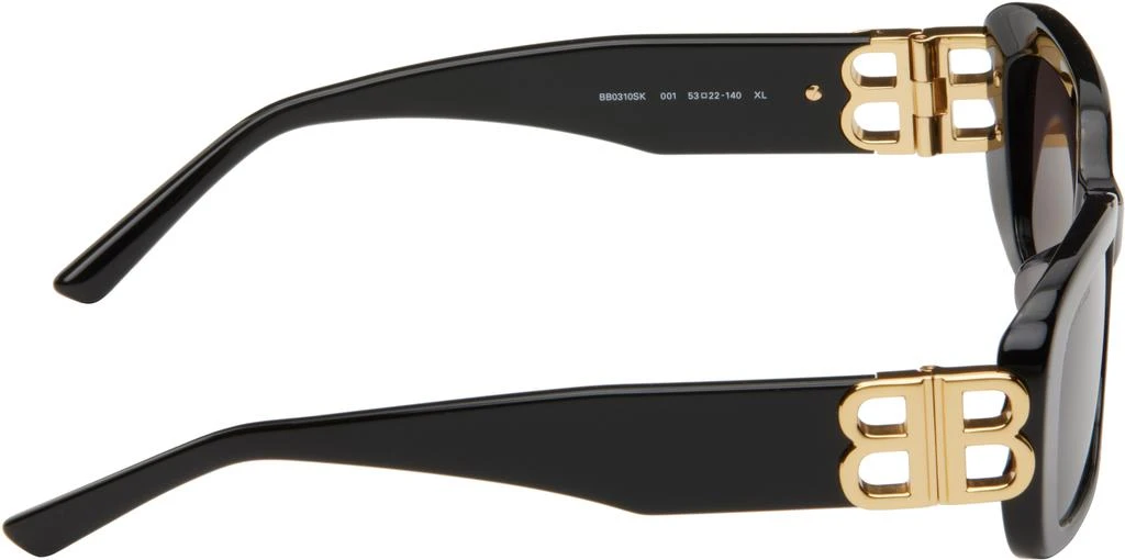 商品Balenciaga|Black Everyday None Rectangular Sunglasses,价格¥3155,第2张图片详细描述
