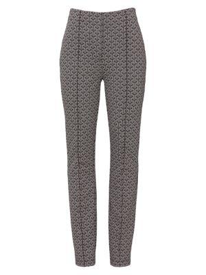 Printed Pintuck Slim Leg Pants商品第5张图片规格展示