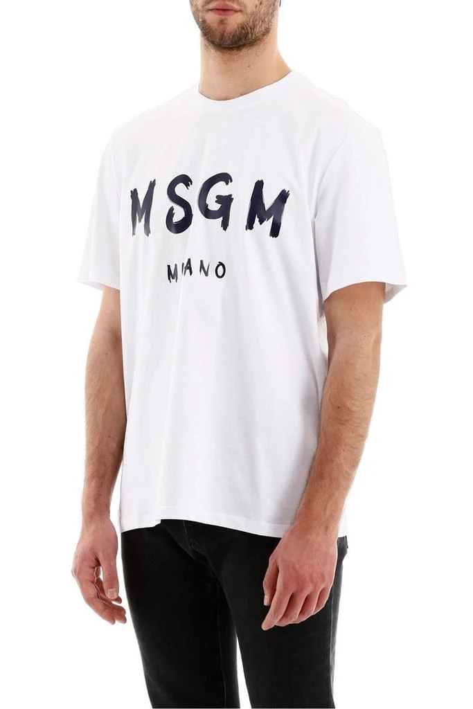 商品MSGM|Msgm paint brushed logo t-shirt,价格¥620,第4张图片详细描述