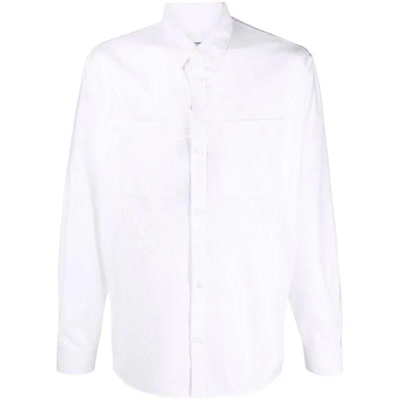 商品Burberry|BURBERRY 男士白色图案徽标棉质衬衫 8041513,价格¥2016,第1张图片