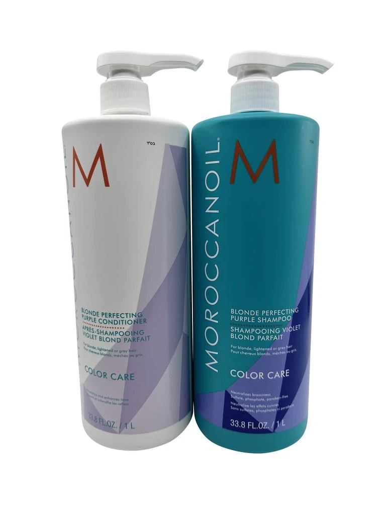 商品Moroccanoil|Moroccanoil Blonde Perfecting Purple Shampoo & Conditioner Treated Hair 33.8 OZ,价格¥1074,第3张图片详细描述