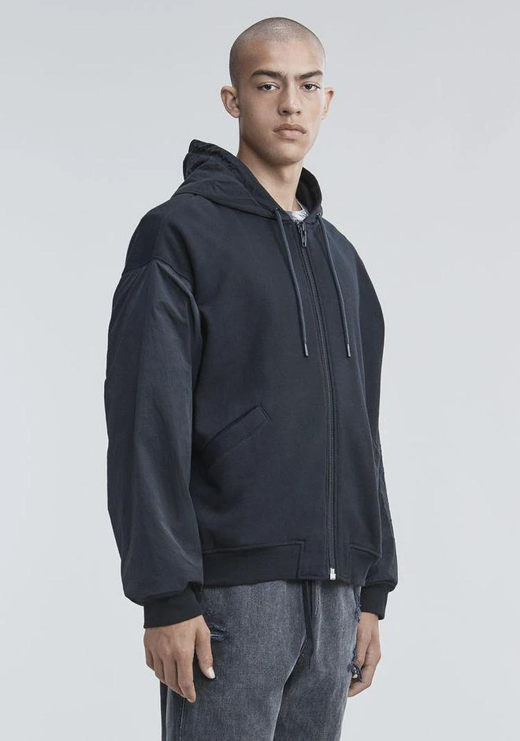 商品Alexander Wang|FLEECE NYLON COMBO HOODIE,价格¥1470,第5张图片详细描述