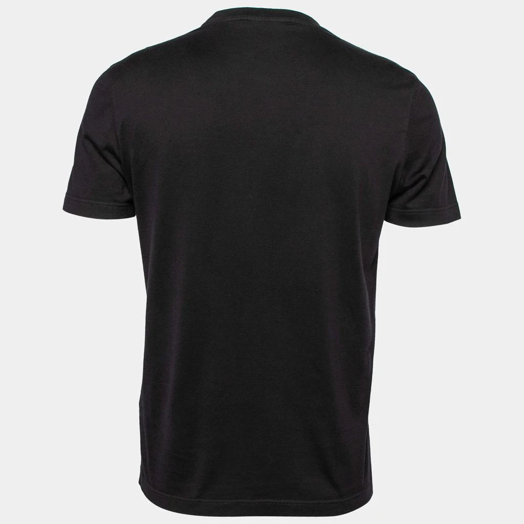 商品[二手商品] Louis Vuitton|Louis Vuitton Black Cotton Logo Embroidered Short Sleeve T-Shirt S,价格¥1448,第2张图片详细描述