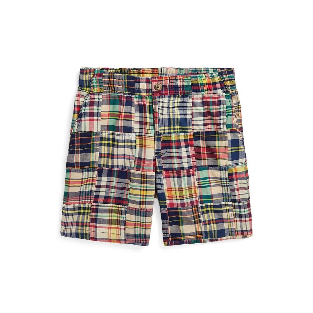 商品Ralph Lauren|Big Boys Prepster Patchwork Madras Shorts,价格¥211,第1张图片