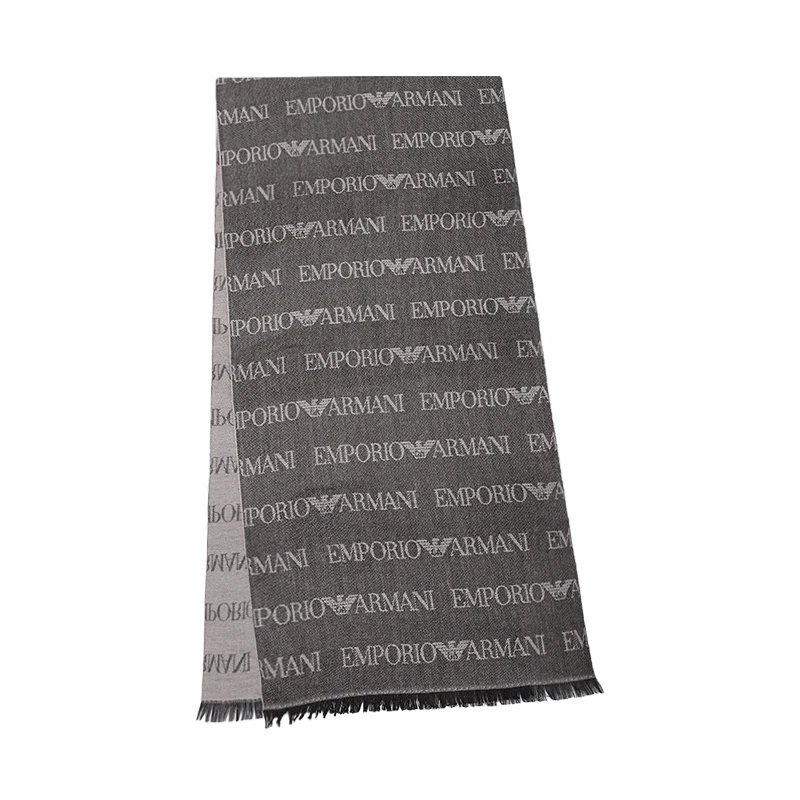 Emporio Armani 经典字母LOGO 男士围巾棕色 625053 CC786 00152 商品