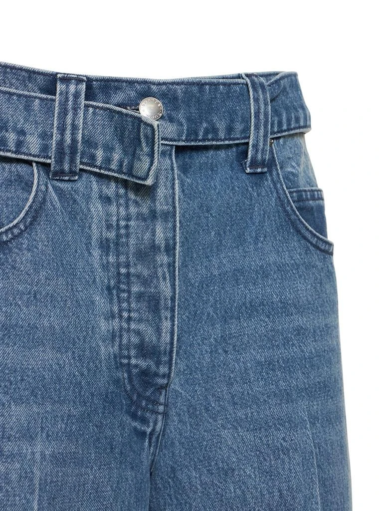 商品Alexander Wang|Raver Denim Cotton Wide Jeans W/ Belt,价格¥1853,第3张图片详细描述