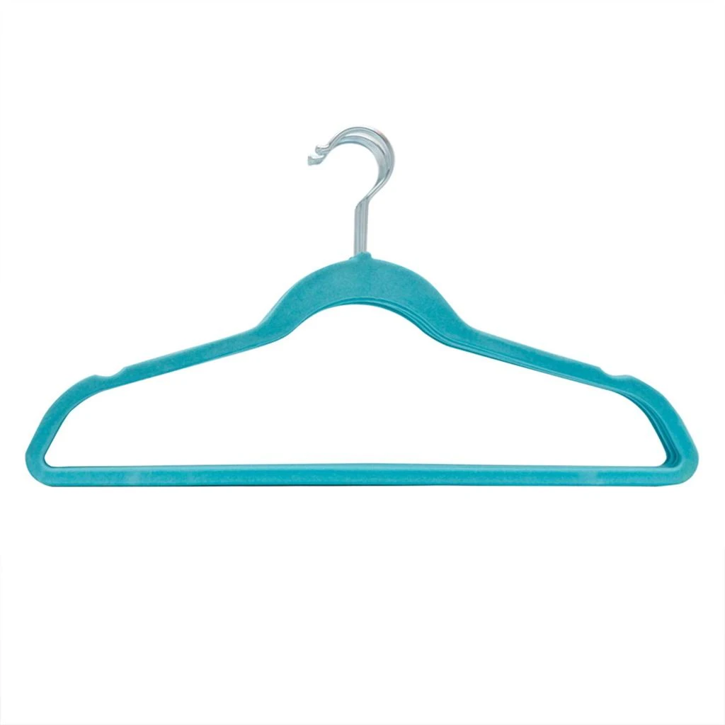 Home Basics 10 Piece Velvet Hanger, Turquoise 商品
