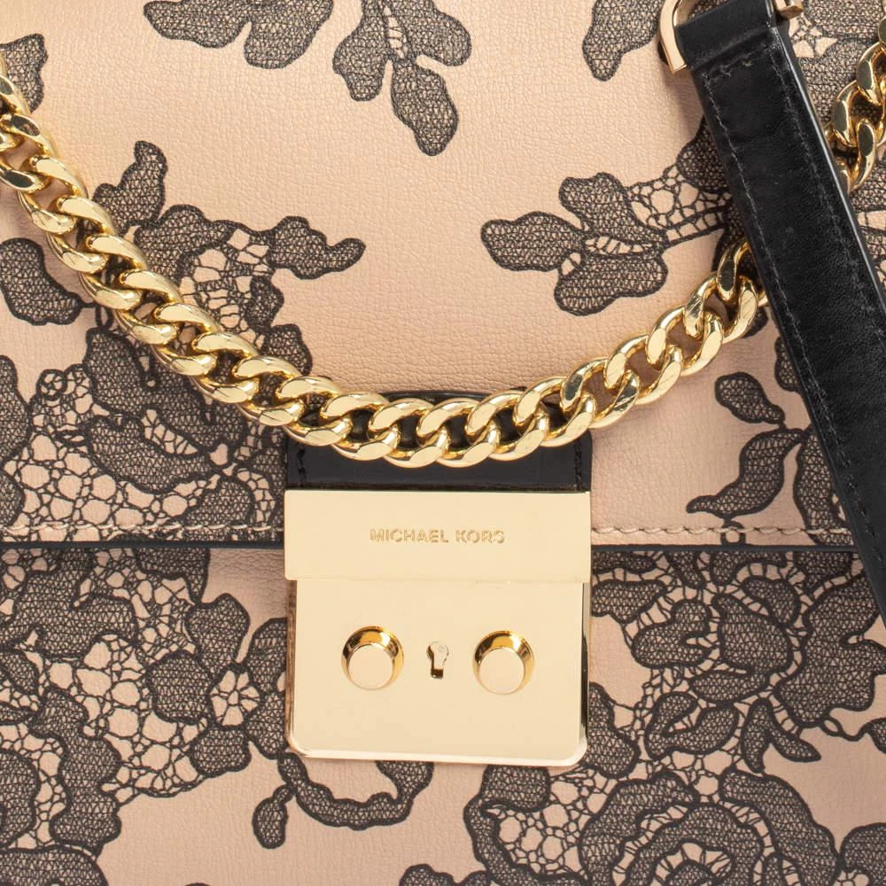 商品[二手商品] Michael Kors|Michael Kors Pink/Black Leather Small Sloan Shoulder Bag,价格¥1573,第5张图片详细描述