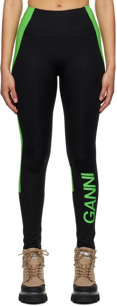 商品Ganni|黑色 Active Ultra 紧身裤,价格¥1378,第1张图片
