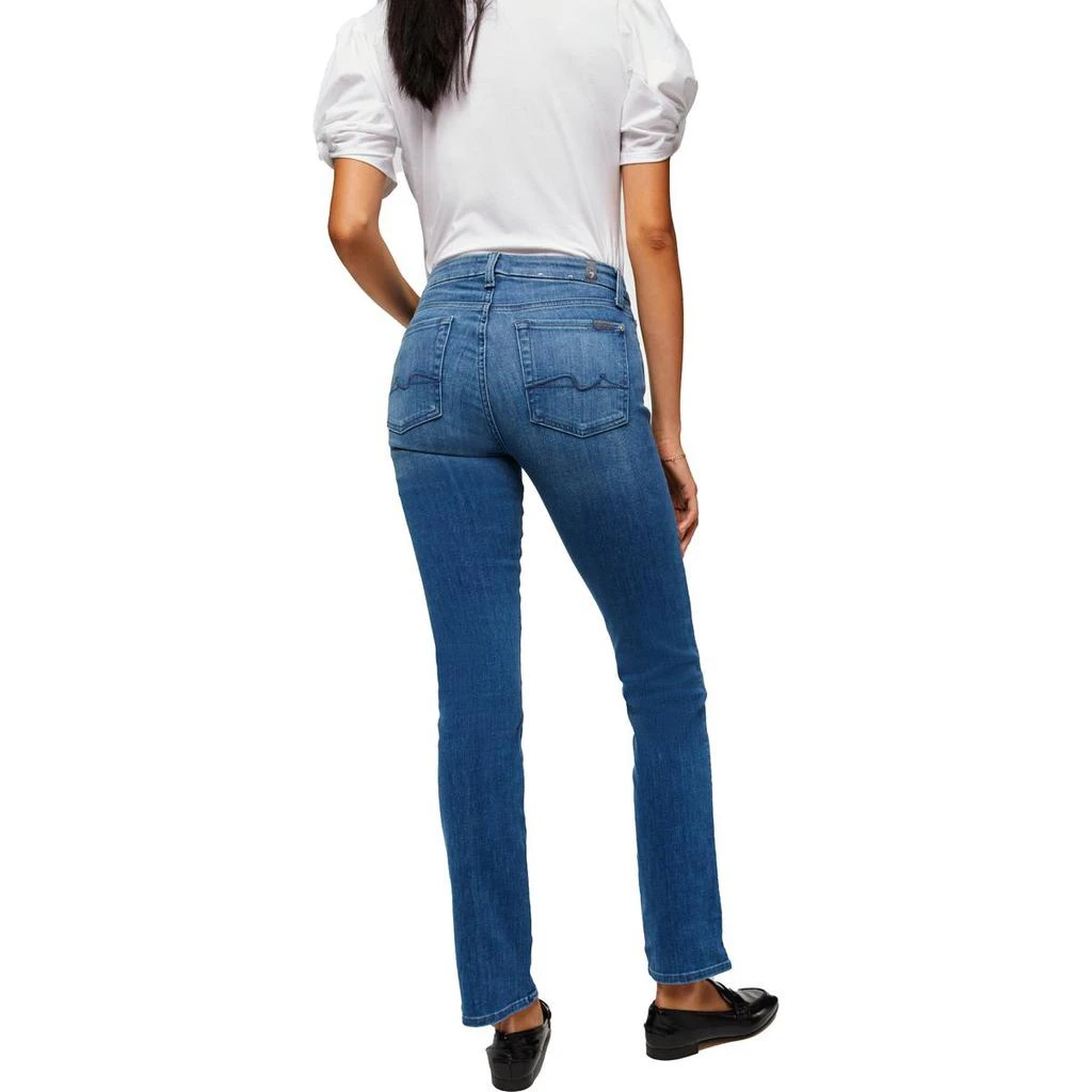 商品7 For All Mankind|7 For All Mankind Womens Kimmie Denim High Rise Straight Leg Jeans,价格¥128,第4张图片详细描述