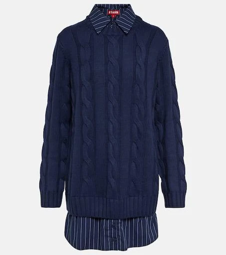 商品Staud|Aldrin绞花针织羊毛毛衣式连衣裙,价格¥2224,第1张图片