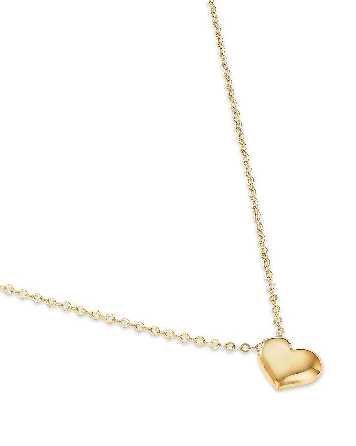 商品Moon & Meadow|14K Yellow Gold Puff Heart Pendant Necklace, 18",价格¥1854,第3张图片详细描述