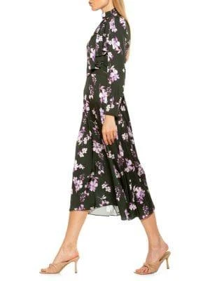 商品ALEXIA ADMOR|Brooklyn Satin Fit-&-Flare Midi Dress,价格¥612,第3张图片详细描述