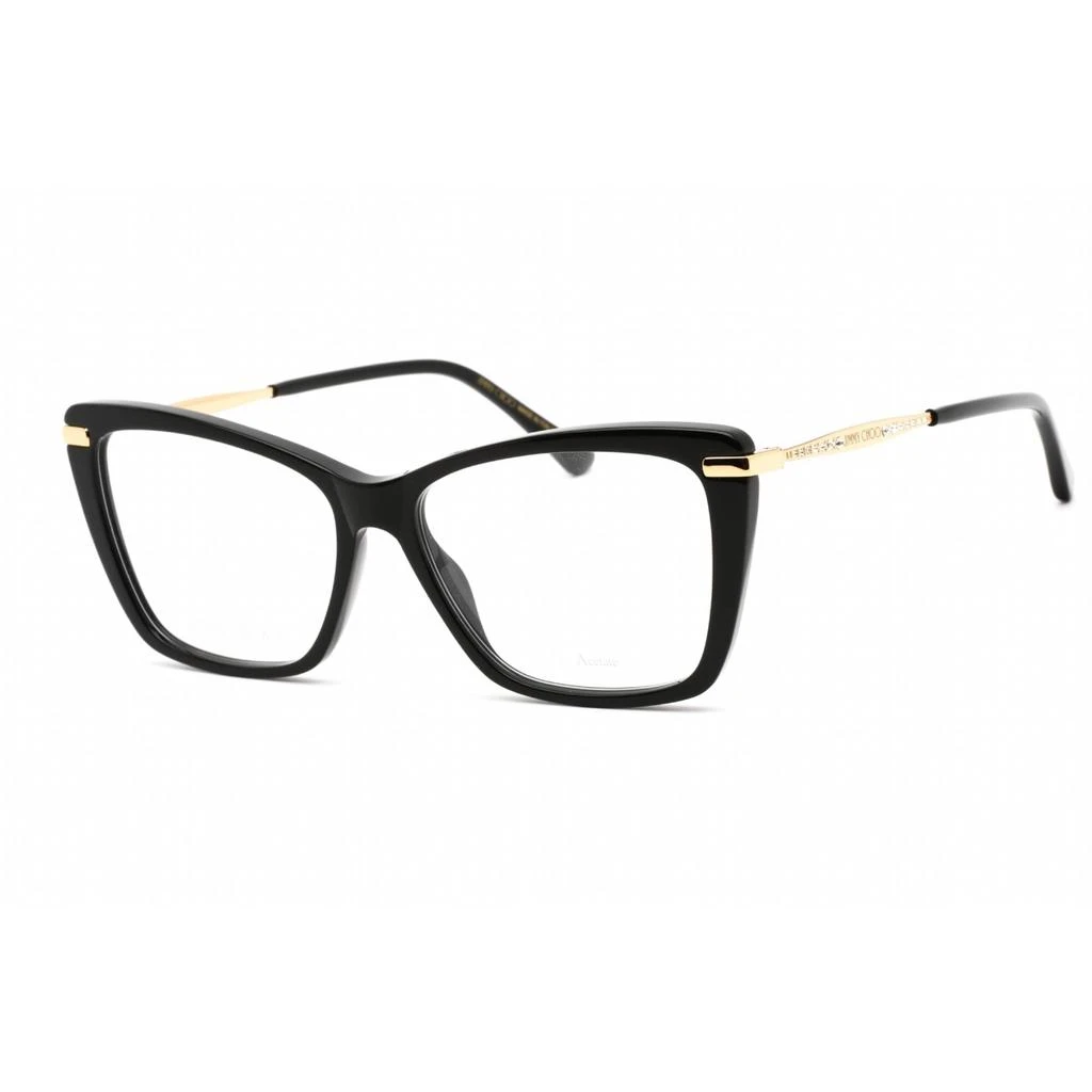 商品Jimmy Choo|Jimmy Choo Women's Eyeglasses - Full Rim Cat Eye Black Plastic Frame | JC297 0807 00,价格¥556,第1张图片