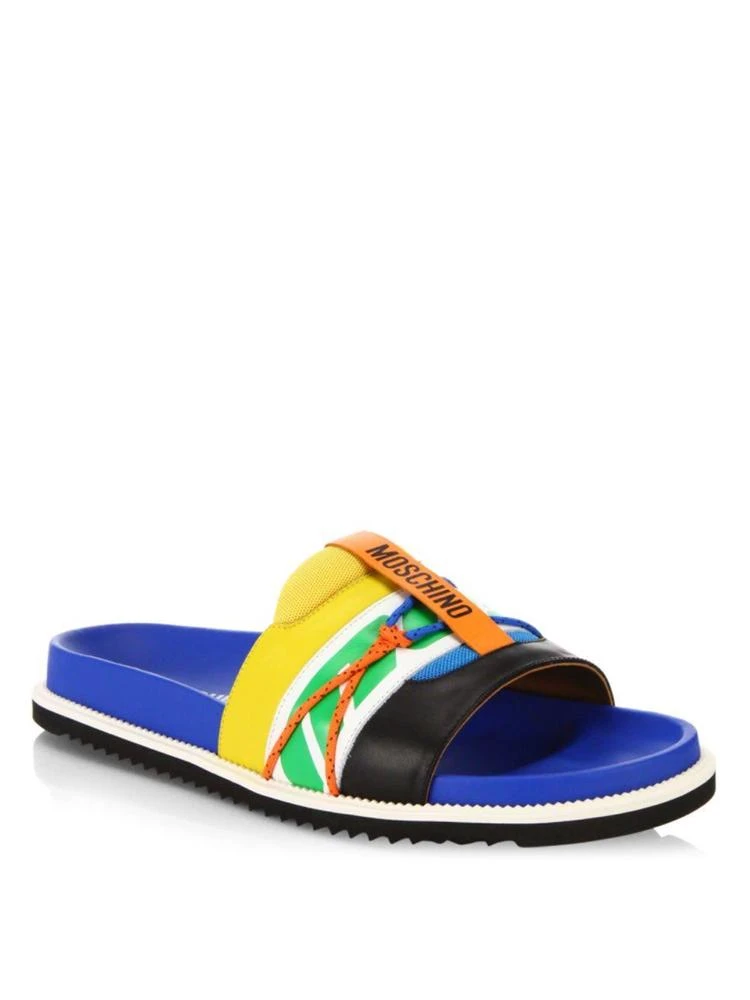 商品Moschino|Multicolored Leather Sandals,价格¥1760,第1张图片