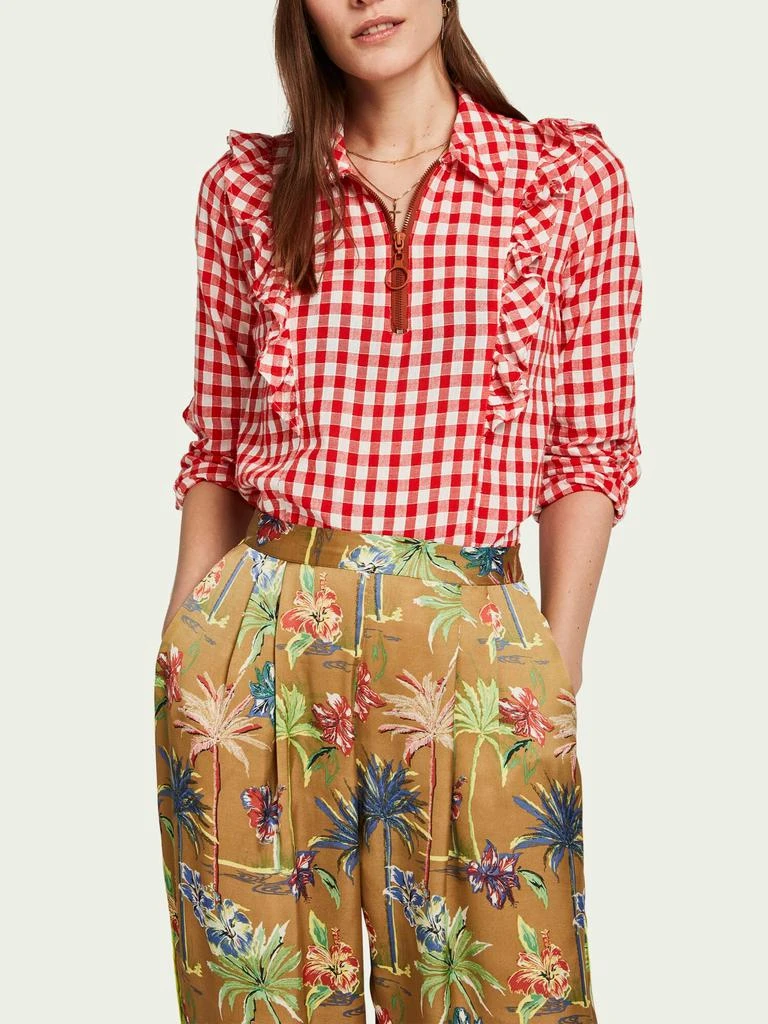 商品Scotch & Soda|Scotch & Soda Ruffled Gingham Top,价格¥1062,第1张图片