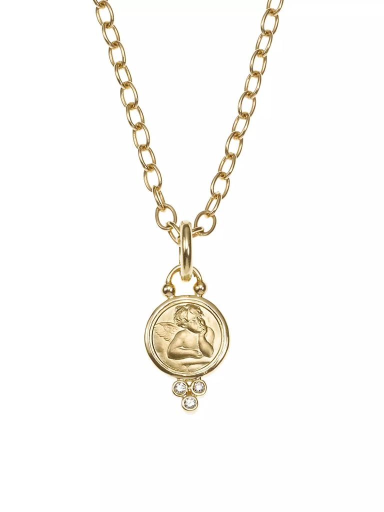 商品Temple St. Clair|Angel Diamond & 18K Yellow Gold Small Pendant,价格¥10100,第2张图片详细描述