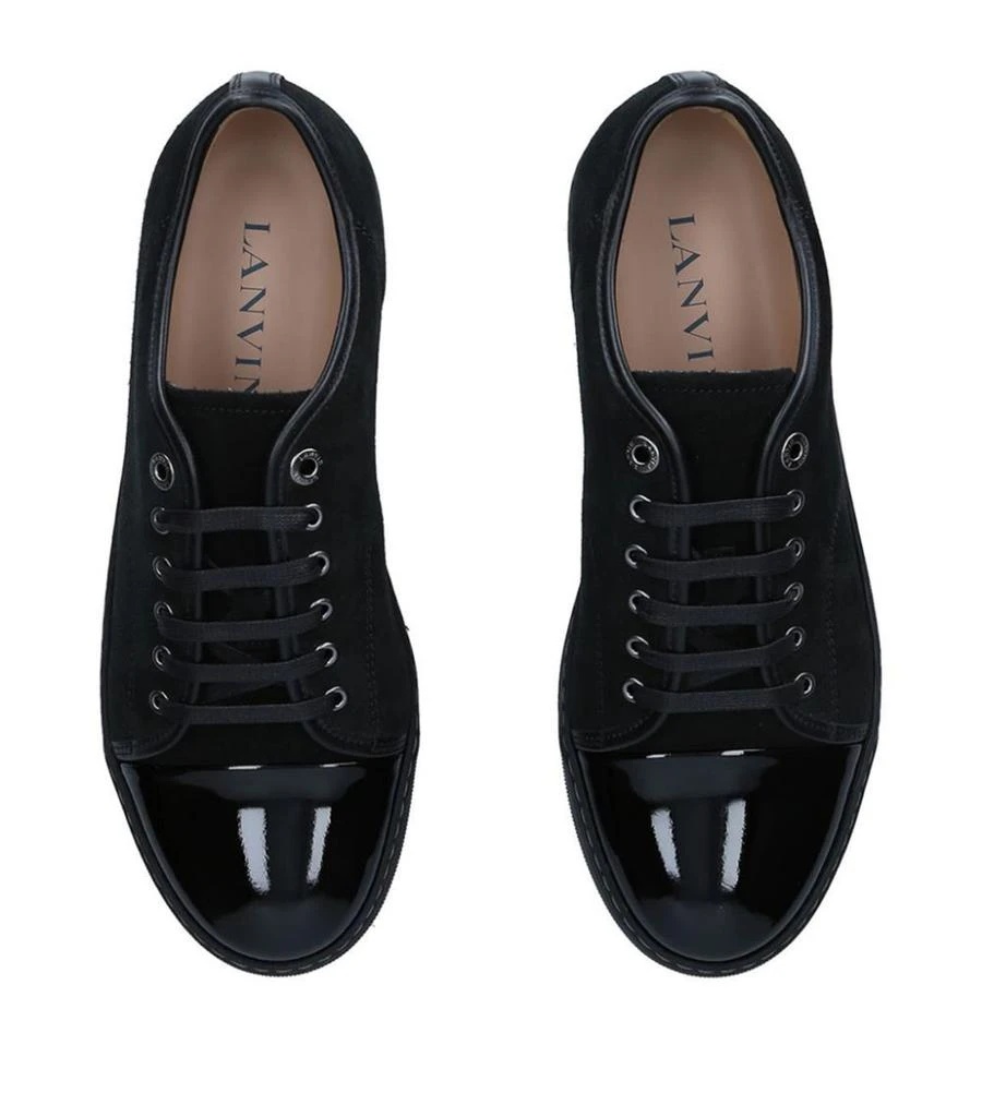 商品Lanvin|Suede Patent Toe Cap Sneakers,价格¥3882,第4张图片详细描述